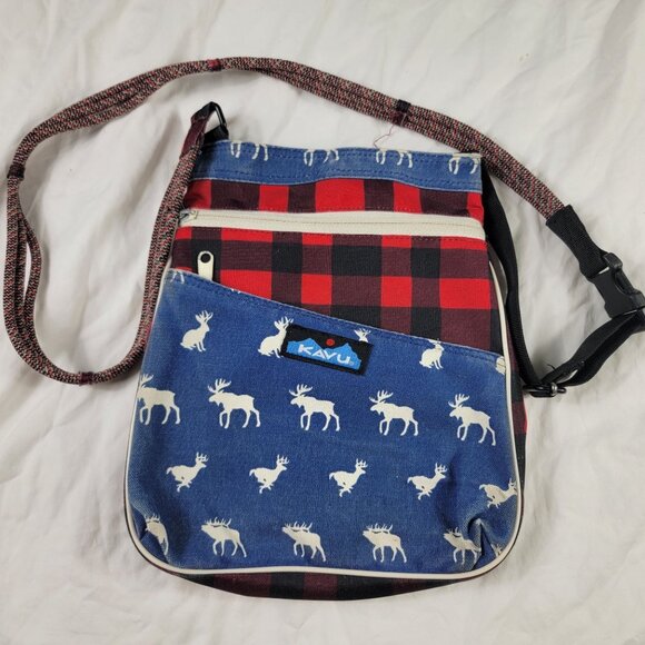 KAVU Keepsake Rack N Roll Rope Sling Shoulder Bag Crossbody Purse Moose - Picture 1 of 9